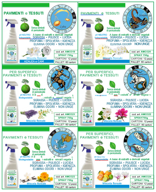 La linea casa parte con lo sgrassatore profumato zodiacale